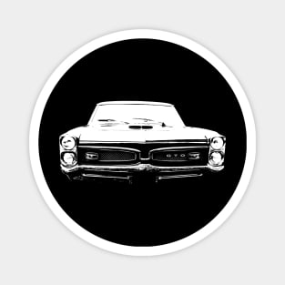 Pontiac GTO 1960s American classic car monoblock white Magnet